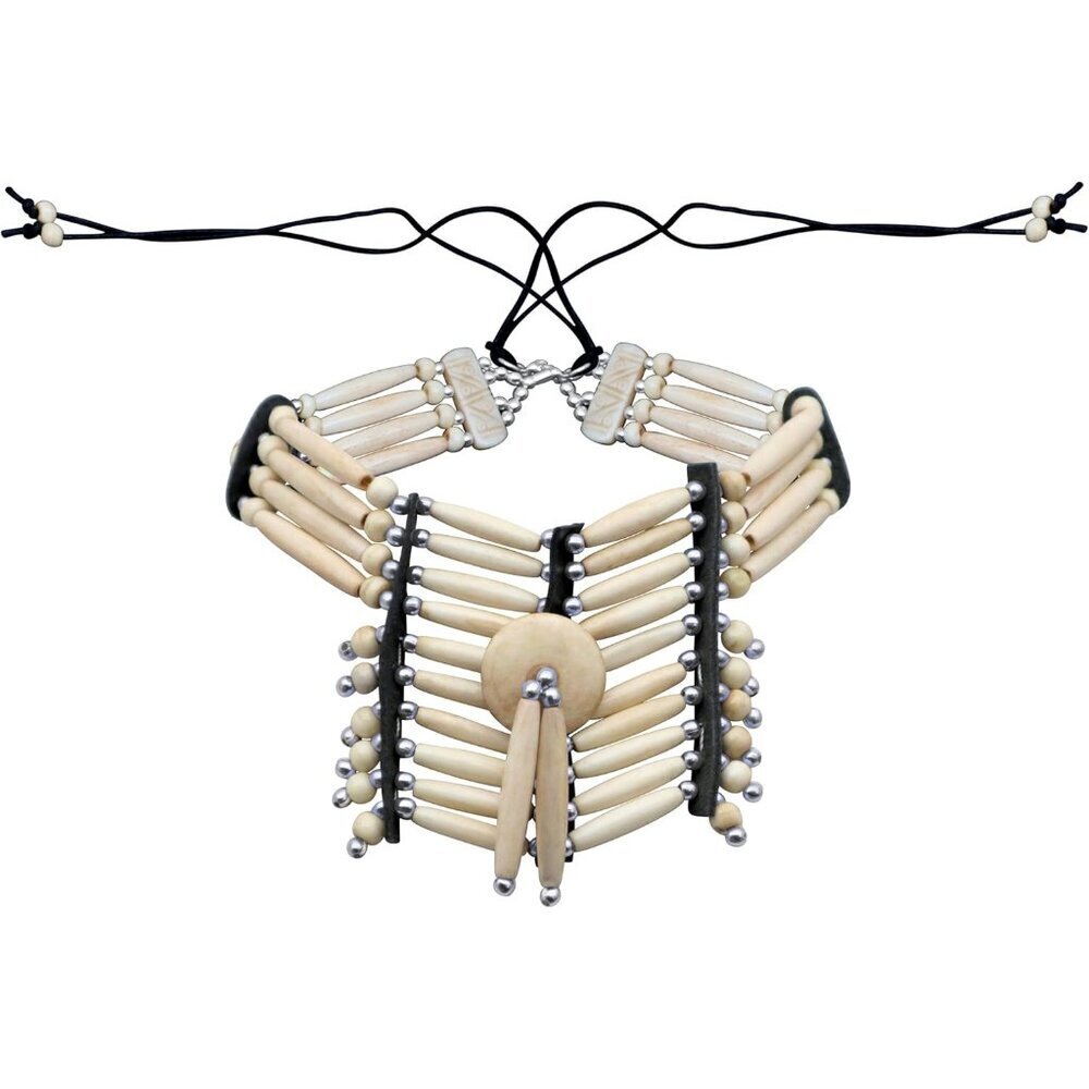 Native American Style Buffalo Bone Choker Jewelry Unisex Adjustable Bead